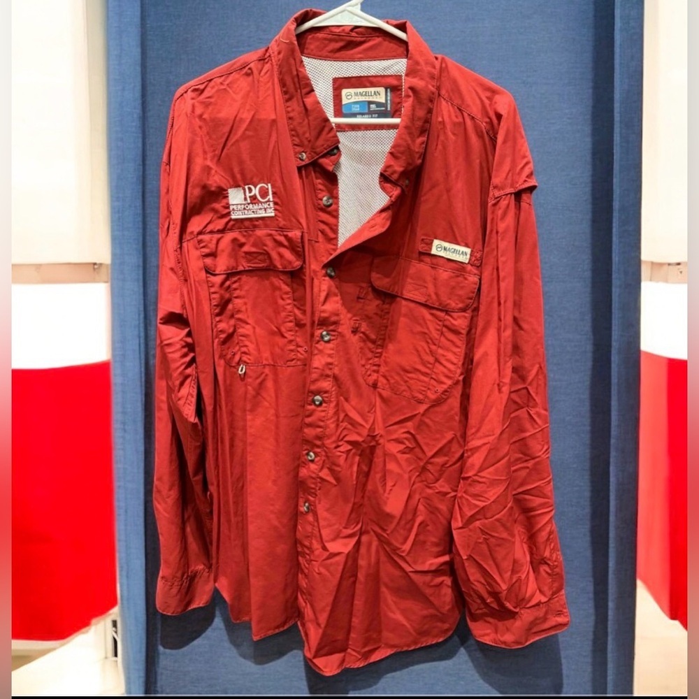 Magellan Outdoors Men's Crimson Shirt Jacket 2XL